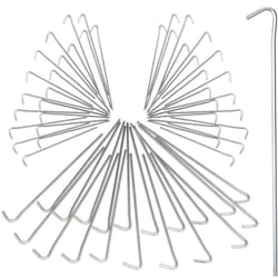 Relaxdays - Piquets de fixation sol, Sardines, Lot de 60, acier galvanisé, Tente de Camping, 22 cm, Résistantes, argenté