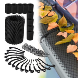 Grillage gouttière lot de 10 6 m de long chaucun protection anti-feuilles mortes longueur totale de 18 m noir