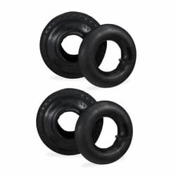 Relaxdays - 2x Roues avec chambre à air, pneu de secours, 3.00-4'' pour diable, crampons, 125 kg, 260x85mm, noir