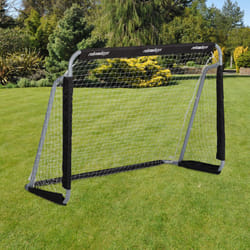 Relaxdays - But de football, But de pro pour enfants et adultes, avec un filet, pour le jardin, 110x150x75cm, gris/noir