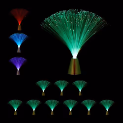 Lumière à fibre optique lot de 10 couleur changeante LED style rétro lampe d’ambiance faisceaux multicolore