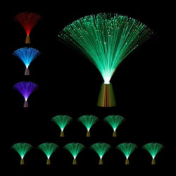 Lumière à fibre optique lot de 10 couleur changeante LED style rétro lampe d’ambiance faisceaux multicolore