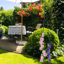 Relaxdays Tuteur Jardin, Pyramide haute 192 cm, Colonne Rosier, Arche Plante grimpante, Arceau , fer, vert foncé