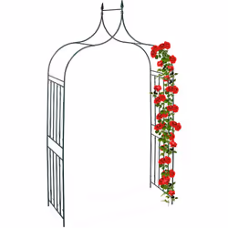 Cette arcade à rosiers en métal revêtu par poudre ne fournit pas seulement aux plantes grimpantes la prise nécessaire à son d ...
