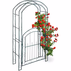 Description générale Cette arcade à rosiers en métal revêtu par poudre est non seulement un support idéal pour les plantes gr ...