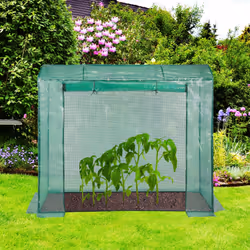 Serre de jardin tomates 170x80x200 serre tomates bâche uv housse vert porte enroulable, vert - Relaxdays