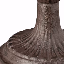 Abreuvoir en fonte sur colonne, Décoration pour jardin, mangeoire avec soucoupe pour oiseau, 40 cm, haut brun - Relaxdays - Vue supplémentaire 6