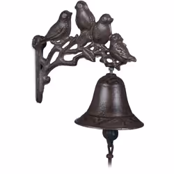 La clochette pour porte en fonte assorti des beaux oiseaux embellit les porches; terrasses et jardins. A côté de la porte et ...