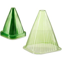 Relaxdays - Cônes de forçage en lot de 24, accessoire plantes, protection contre escargot et oiseaux, pvc, cloche, vert