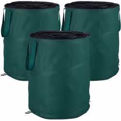 Ce set de 3 sacs pour déchets de jardin est fait en tissu polyester Oxford et un intérieur imperméable, ainsi vous pouvez rap ...