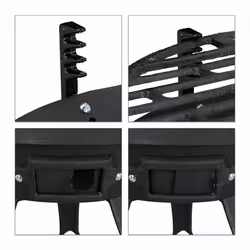 Relaxdays - Baril de barbecue en fonte de fer, foyer réglable en hauteur, aération, pour charbon, HlP 40x45x36cm. noir - Vue supplémentaire 7