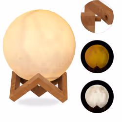 Avec cette superbe lampe décorative donnez à votre maison un agréable éclairage digne d’un clair de lune. La boule LED est en ...