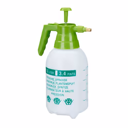 Relaxdays 10026668, Pulvérisateur de jardin à main, 1,5 L, Gris, Blanc, Plastique, Laiton, Laiton