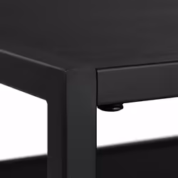 Table basse, rectangulaire et basse, avec supports, en bois mdf et métal, Table pour salon, HlP 42x90x50cm - Relaxdays - Vue supplémentaire 6