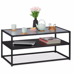 Très stylée, stable et pratique telles sont les principales caractéristiques de cette table de sofa noire. La table dispose d ...