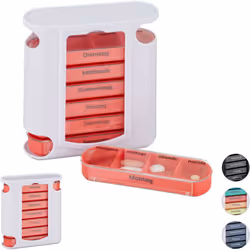 Gardez un aperçu sur vos médicaments journaliers à prendre avec ce pilulier semainier. La tour se compose de 7 boîtes pour ch ...