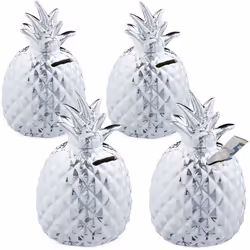 Cette tirelire ananas vous permet d’économiser dans la joie. Le fruit en couleur argentée est brillant et donnera un coup d’é ...