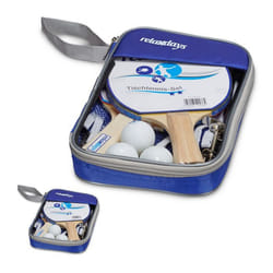 2x kits pour jouer au ping-pong 2 housses de transport 4 raquettes 6 balles 2 filets accessoires bleu