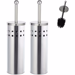 Ce porte brosse de toilette s’intègre parfaitement dans votre salle de bain ou vos toilettes avec son look brillant. Le set c ...