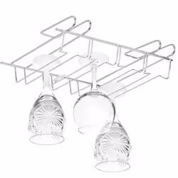 Stockez jusqu’à 12 verres à pied de différents genres avec ces rails à verres en 4 rangées peu encombrants et décoratifs. Ver ...