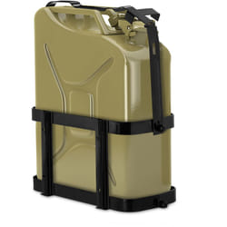 Relaxdays - Support pour jerricane automobile, pour 10 & 20 l, réserve, porte bidon , métal, support récipient, noir