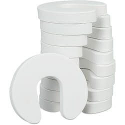 Relaxdays Bloque-porte, lot de 10, pour tiroir, anti-pincement pour bébés et enfants, mousse, HLP 2 x 9 x 10,5, blanc