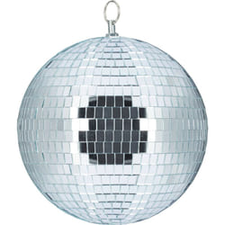 Relaxdays - boule à facette, à suspendre, pour plafond, grande boule disco, déco-fêtes, fêtes à thème, disco ball diamètre 20 cm, couleur argenté
