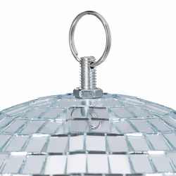 Relaxdays boule à facette, à suspendre, pour plafond, grande boule disco, déco-fêtes, fêtes à thème, disco ball diamètre 30 cm, couleur argenté