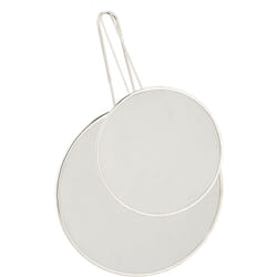 Relaxdays - Couvercle anti-projection, poêle, x2, inox, 25 & 33 cm, contre éclaboussures de graisse, poignée, argenté