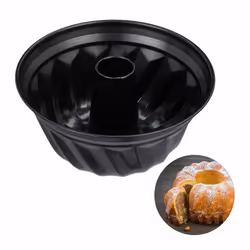 Relaxdays 10027915, Moule à gâteau, Rond, Surface strié, 240 °C, Noir, Acier au carbone