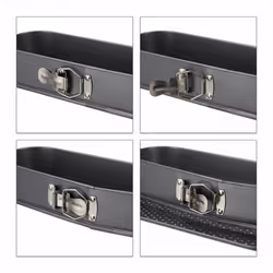 Relaxdays Moule rectangle à charnière, moule à manqué rectangulaire, démontable, antiadhésif, 31 x 12 cm, anthracite - Vue supplémentaire 6