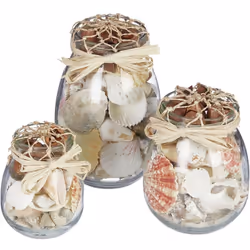Les coquilles créent non seulement un sentiment de vacances, mais vous apportent aussi une portion de mer. Dans 3 verres de d ...