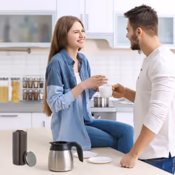Relaxdays - Pots de stockage jeu de 5, 1l, étanche, couvercle acier inox, pâtes, céréales et riz Contenant pour cuisine