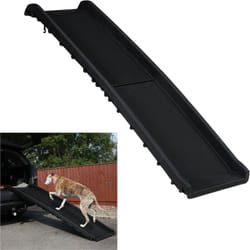 Relaxdays - Rampe pour chiens, pour auto, pliable, antidérapante, embarquement auto, jusqu'à 90 kg, plastique,156x40cm