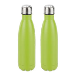 2x Gourdes inox bouteille eau acier inoxydable 05 litre isotherme froid chaud vert