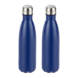 2x Gourdes inox bouteille eau acier inoxydable 05 litre isotherme froid chaud bleu