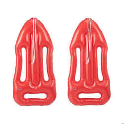 Planche de sauvetage gonflable lot de 2 Bouée de sauveteur Déguisement Malibu Pour enfants et adultes rouge