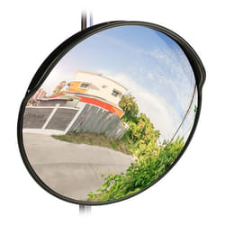Relaxdays Miroir de circulation 60 cm professionnel résistant aux intempéries solide intérieur et extérieur noir