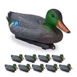 Canard en plastique lot de 10 nageant résistant aux intempéries figurine pour l’étang le jardin multicolore