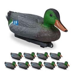 Canard en plastique lot de 10 nageant résistant aux intempéries figurine pour l’étang le jardin multicolore