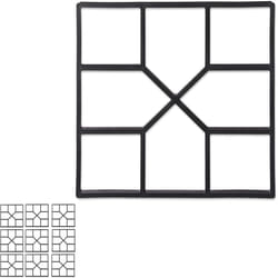 Relaxdays - Moule pour béton, lot de 10, coffrage couler soi même, forme fonte pour pavés, 40x40 cm, plastique robuste, noir