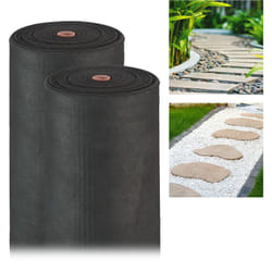 Relaxdays - 2x Toiles paillage anti-mauvaises herbes 50m Bâche tissée Toile 50g/m² géotextile, Résiste uv, antidéchirure, noir