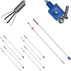 Relaxdays - Lot de 10 outils de ramassage, attrape-clous, attrape-vis, flexible, magnétique, souple, 600 mm, argent