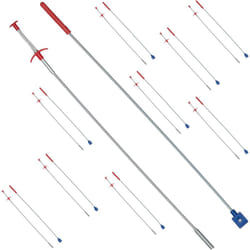 Lot de 20 outils de ramassage, attrape-clous, attrape-vis, flexible, magnétique, souple, 600 mm, argent