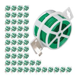 Fil de fer jardin lot de 50 50 m enrobage plastique our plantes en bobine coupeur inoxydable vert