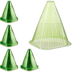 Relaxdays - Cônes de forçage, lot de 96, accessoire plantes, protection contre escargot et oiseaux, pvc, cloche, vert