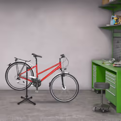 Relaxdays - Porte-vélos, réglable pour roue arrière, cadre jusqu'à 27,5, jusqu'à 30 kg, HxLxP: 63,5 x 32 x 35 cm, noir