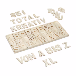 Relaxdays 10028685, Lettre décorative, Bois, Bois, 410 mm, 180 mm, 15 mm