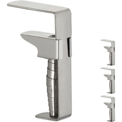 Relaxdays - Pince a nappe, lot de 4, réglable, pour des tables épaisses, inox, jusqu'à une épaisseur de 4,2 cm, argenté
