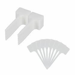 Relaxdays - tiquettes à planter en lot de 100, à inscrire, parterre et pousses, h x l 14,5x5,5 cm, Plastique, blanc